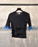 Vintage 1990s《SERIOUS》Belted&Monster Fur Bondage-style T-shirt