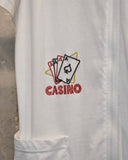 Vintage《CZ》A Zip-up Long Tee with “Casino” Embroidery