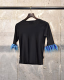 Vintage 1990s《SERIOUS》Belted&Monster Fur Bondage-style T-shirt