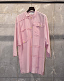 Vintage 1980s 《annex Paris》Pink Silk Cotton Shirt with Unique Panel Details