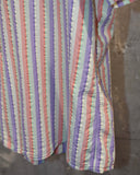 Vintage 1990s《Neiman Marcus》Seersucker Striped Short Sleeve Shirt