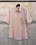 Vintage 1990s《Neiman Marcus》Seersucker Striped Short Sleeve Shirt