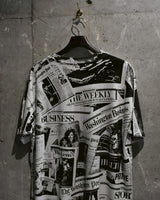 Vintage 1990s《Anvil》Newspaper Print Long T-shirt