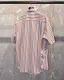 Vintage 1990s《Neiman Marcus》Seersucker Striped Short Sleeve Shirt