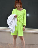 Vintage 1990s "Rayon" Tie Front Shorts Set-up
