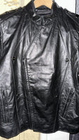 Vintage Edgy Cutting Leather Jacket