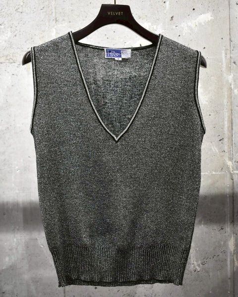 Vintage《LeRoy》1970s Glitter Knit Vest