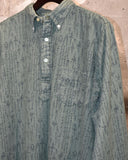 Vintage 1950s《Selected Fabric Custom Styling》All-over "Sword" Print Pullover Shirt