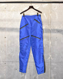 Vintage 1980s《Le Yamli》Blue Nylon Zipper Pants