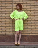 Vintage 1990s "Rayon" Tie Front Shorts Set-up