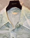 Vintage 1970s《Man Vista》Collage Photo Printed Polo Shirt