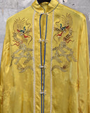 Vintage 1950s “Golden Dragon Embroidered” China Shirt&Pants Set-up