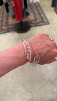 Vintage Clear Ceramic Ring Bracelet