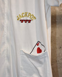 Vintage《CZ》A Zip-up Long Tee with “Casino” Embroidery