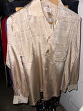 Vintage《MIAMIAN Sportswear》1950s Open-collar Silk Shirt