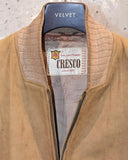Vintage 1950s《CRESCO》Nuback Leather Zip-up Jacket