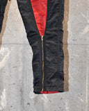 Vintage 1980s《SHUTTLE SERIES》Black×Red Zip Nylon Pants
