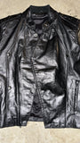 Vintage Edgy Cutting Leather Jacket