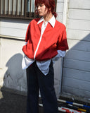 Vintage 1980s《THEODORE》Red Short Sleeve Zip-up Jacket