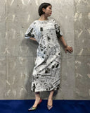 Vintage 1990s《Anvil》Newspaper Print Long T-shirt