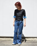 Vintage 1990s《SERIOUS》Belted&Monster Fur Bondage-style T-shirt