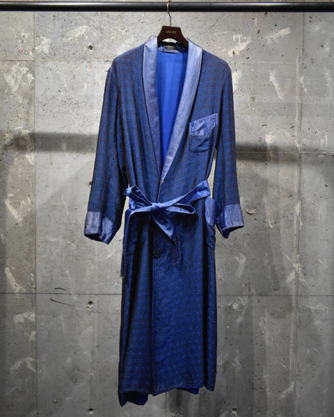 Vintage《The BROADWAY》1950s Rose Patterned Silk Robe