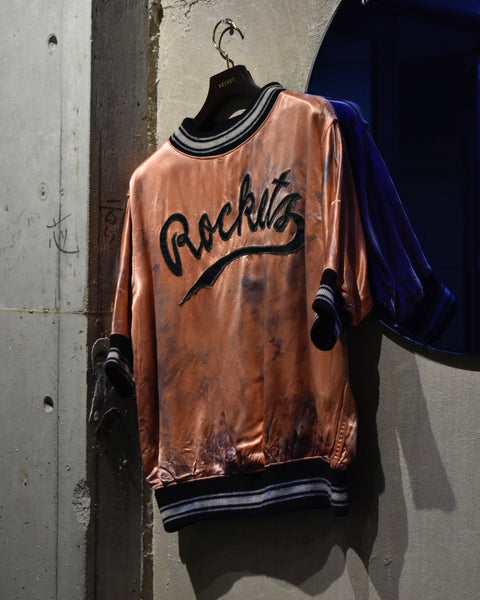 Vintage《RED-FOX》1920s-1930s Satin Half-sleeve Shirt