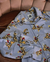 Vintage《KENNINGTON》1970s Cow Boy Patterned Flannel Shirt