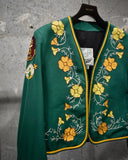 Vintage《MIRMONT》1950s Flower Embroidered Jacket