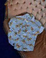 Vintage《KENNINGTON》1970s Cow Boy Patterned Flannel Shirt