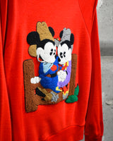 Vintage《SUNDAY COMICS》1980s “Cowboy Mickey&Minnie” Pile Sweat Shirt