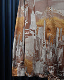 Vintage《KENNINGTON》1970s Building&White Mountain Picture Print Shirt