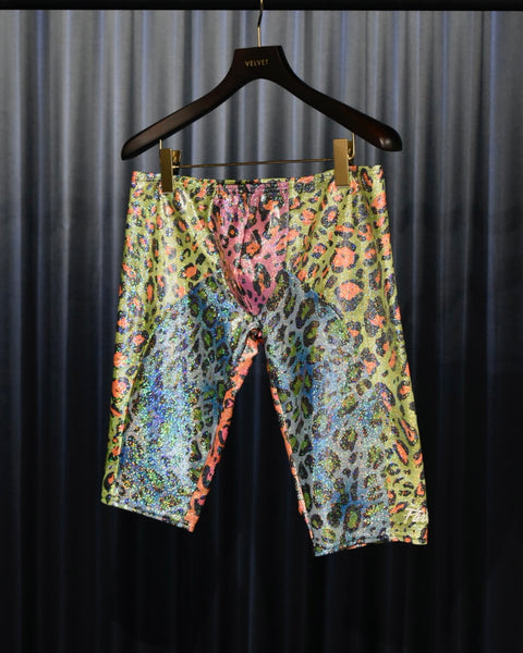 Vintage《Party Rock》Three Tone Glitter Leopard Shorts