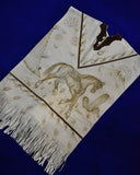 Vintage 1970s Horse Engraved Suede Poncho