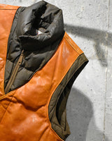 Vintage《Wilson》1970s Leather Docking Down Vest