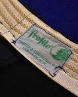 Vintage《Profile》1950s Black Cotton Gabardine Slacks