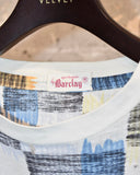 Vintage 1950s《Barclay》Brushstroke Check T-shirt