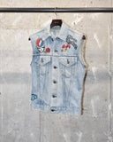 Vintage 1970s 《LEVI'S》Embroidered Denim Vest