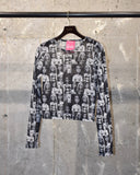 Archive《FOREVER 21》×《Barbie》Barbie Portrait Collage Mesh Long T-shirt