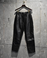 Vintage《Joffs》1990s-2000s Two-tuck Leather Slacks