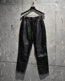 Vintage《Joffs》1990s-2000s Two-tuck Leather Slacks