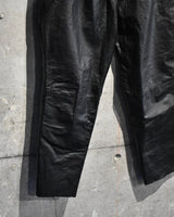 Vintage《Joffs》1990s-2000s Two-tuck Leather Slacks