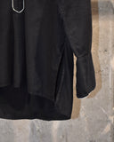 Vintage 1950s《Willy Rosenbusch》 Black Cotton Silk Pull-over Shirt