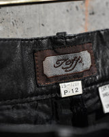 Vintage《Joffs》1990s-2000s Two-tuck Leather Slacks