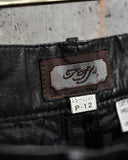Vintage《Joffs》1990s-2000s Two-tuck Leather Slacks