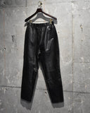 Vintage《Joffs》1990s-2000s Two-tuck Leather Slacks