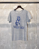 Vintage 1970s《RUSSELL SOUTHERN COMPANY》“VARSITY TRACK” Flock Print T-shirt