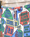 Vintage 1970s Patterned Cotton Short Pants