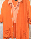 Vintage 1960s《Darwin》 Layered Rayon Open Collar Shirt