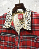 Vintage《DOG PILE》Check&Leopard Punk Vest